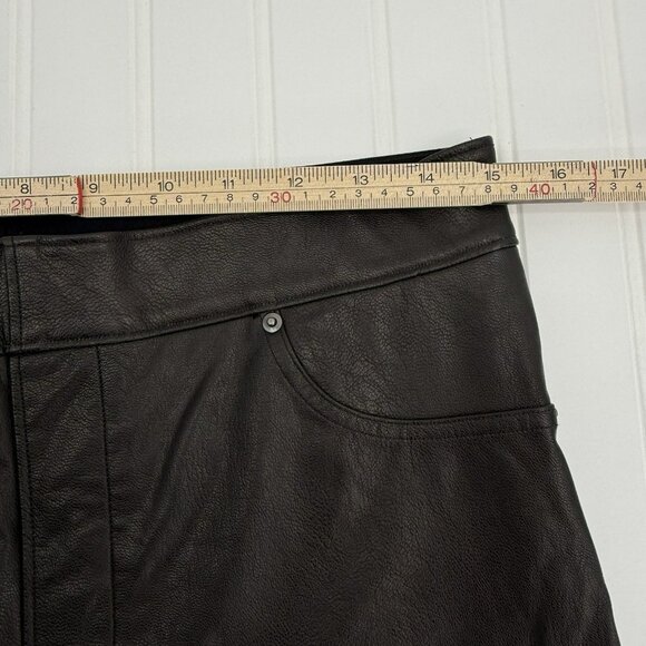 Spanx By Sara Blakely Faux Leather Pants Womens Size Large Black - Picture 4 of 9
